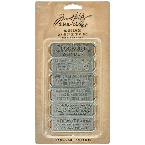 Idea-Ology Metal Quote Bands .75"X2.25" 6/Pkg