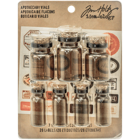 Idea-Ology Corked Glass Vials 7/Pkg