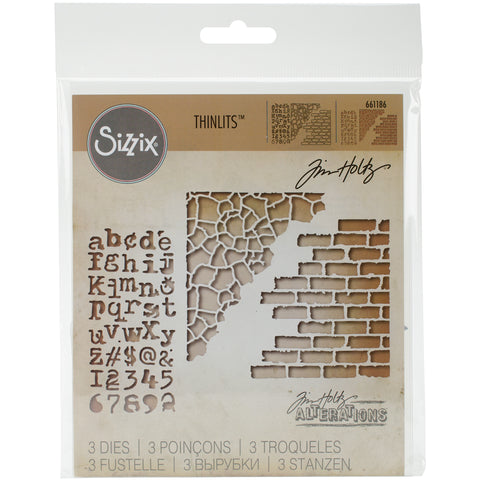 Sizzix Thinlits Dies By Tim Holtz 3/Pkg