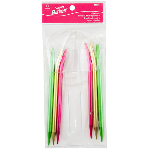 Silvalume Circular Knitting Needles 3/Pkg