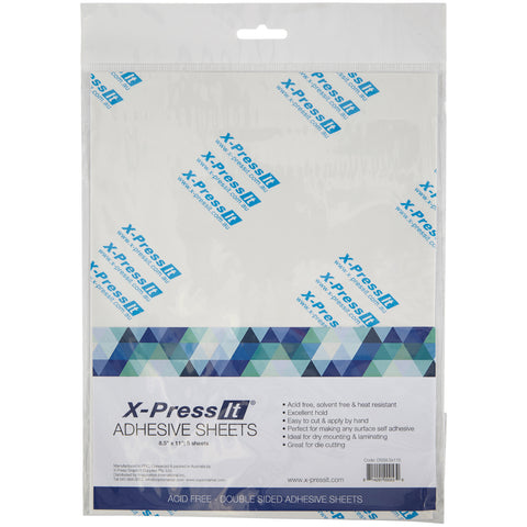 X-Press It Adhesive Sheets 8.5"X11" 5/Pkg