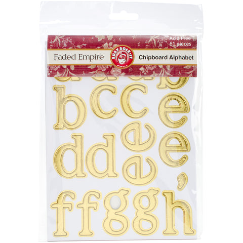 Faded Empire Chipboard Alphabet