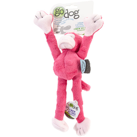 goDog Crazy Tugs Monkey with Chew Guard Small
