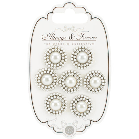 Craft Consortium Always & Forever Pearl Embellishments 7/Pkg