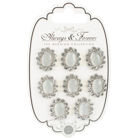 Craft Consortium Always & Forever Rhinestone Charms 8/Pkg