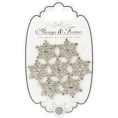 Craft Consortium Always & Forever Rhinestone Charms 7/Pkg