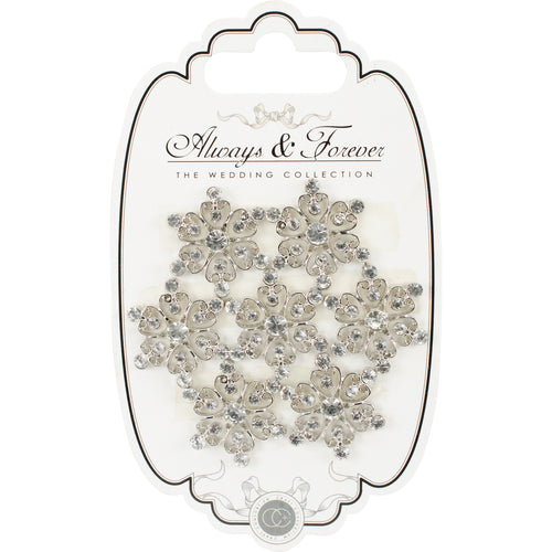 Craft Consortium Always & Forever Rhinestone Charms 7/Pkg