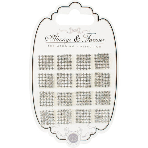 Craft Consortium Always & Forever Rhinestone Charms 16/Pkg