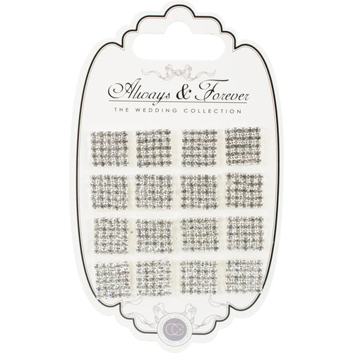 Craft Consortium Always & Forever Rhinestone Charms 16/Pkg