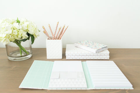 The Pink Orange Memo Folio W/Copper Foil Cover 5.25"X8"