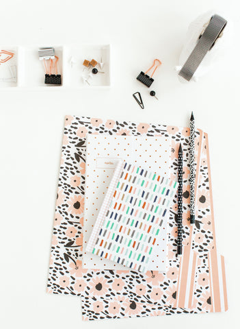 The Pink Orange Paint Splash Journal W/Copper Foil 4"X6"