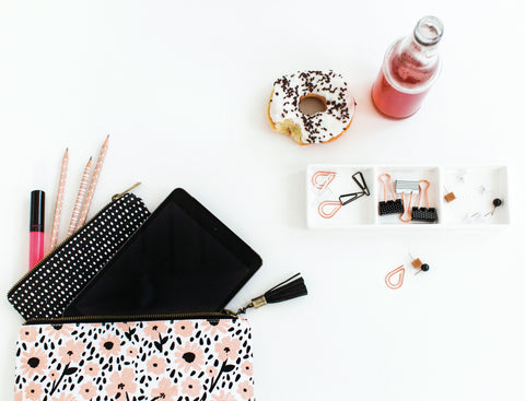The Pink Orange Accessory Organizer In Gift Box 9"X3"X1"