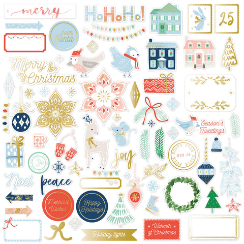 PinkFresh Cardstock Die-Cuts 74/Pkg
