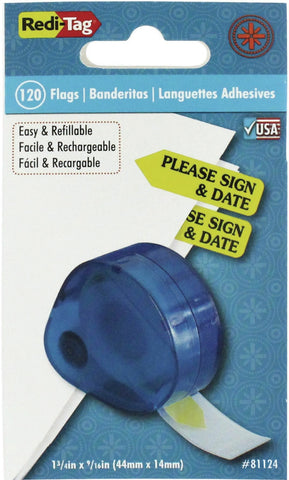 Redi-Tag Dispenser - Please Sign & Date 120/Pkg