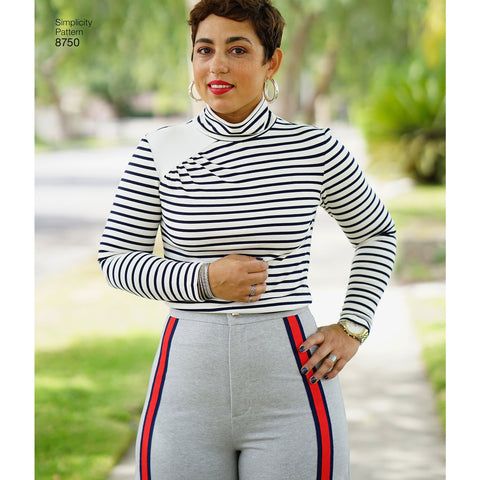 Simplicity Mimi G Style Misses Knit Top & Wide Leg Pants