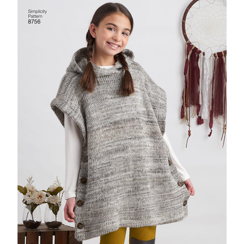 Simplicity In K Designs Girls Ponchos & Knit Leggings