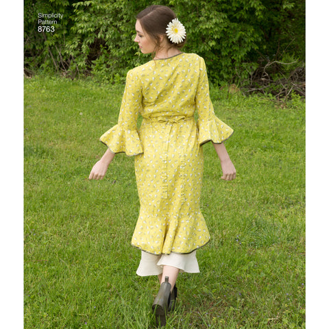 Simplicity Verity Hope Misses Apron Dress & Bloomers