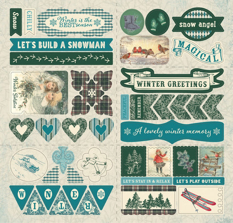 Solitude Double-Sided Cardstock Die-Cut Sheet 12"X12"