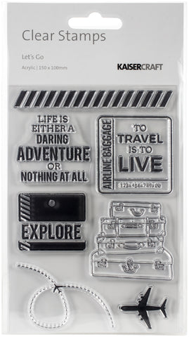 Let's Go Clear Stamps 6"X4"