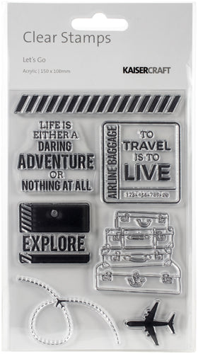 Let's Go Clear Stamps 6"X4"