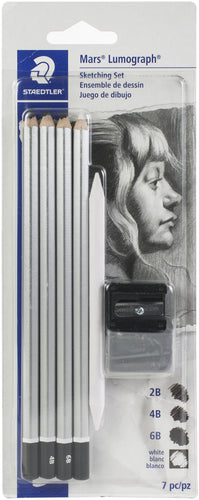 Mars Lumograph Charcoal Pencil Sketching Set 7/Pkg