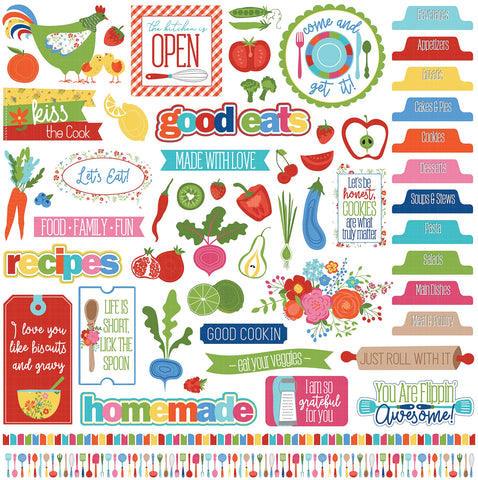 What's Cooking Stickers 12"X12"