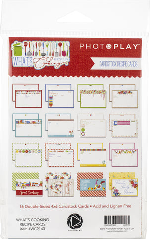 What's Cooking Double-Sided Recipe Cards 4"X6" 16/Pkg