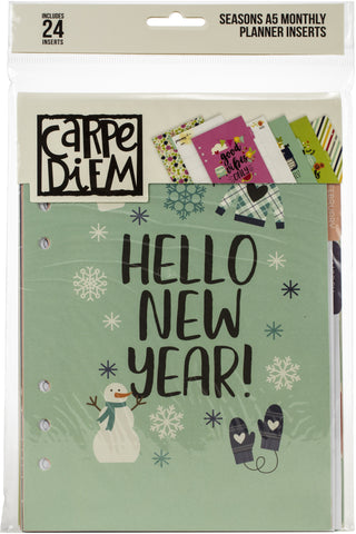 Carpe Diem Seasons Double-Sided A5 Planner Inserts