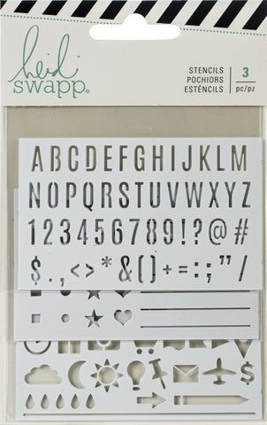 Heidi Swapp Memory Planner Stencils 3/Pkg