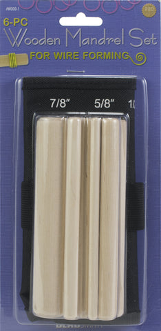 Wooden Mandrel Set For Wire Forming 6pcs
