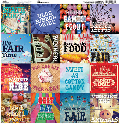 County Fair Square Stickers 12"X12"