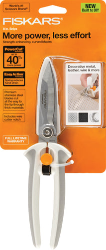 Fiskars Built to DIY Easy Action PowerCut Snips 8"