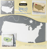 Americana Adhesive Stencil 10"X10"