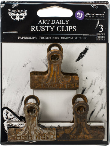 Prima Art Daily Planner Metal Binder Clips 3/Pkg