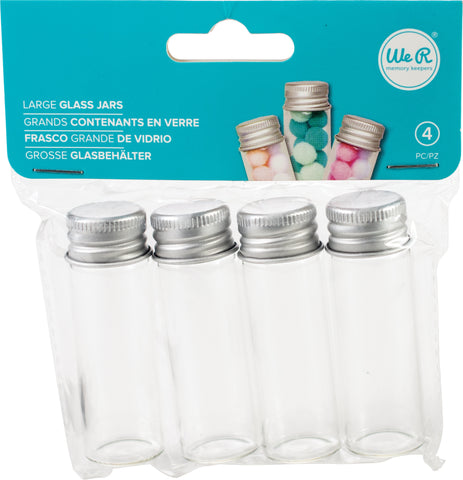 We R Memory Keepers Glass Jars 4/Pkg