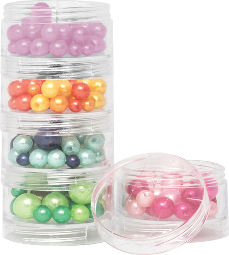 We R Memory Keepers Screw Stack Jars 5/Pkg