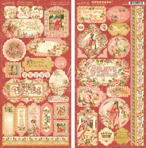 Princess Cardstock Stickers 12"X12"
