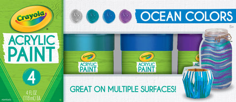 Crayola Acrylic Paint Set 4oz 4/Pkg