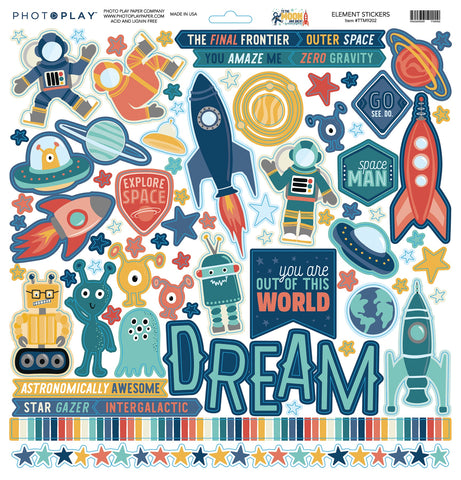 To The Moon And Back Stickers 12"X12"