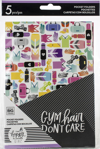 Happy Planner Mini Pocket Folders 4.75"X7" 5/Pkg