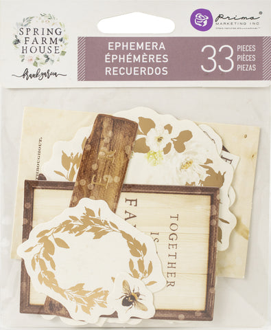 Prima Marketing Spring Farmhouse Cardstock Ephemera 33/Pkg
