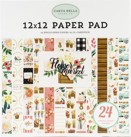 Carta Bella Single-Sided Paper Pad 12"X12" 24/Pkg