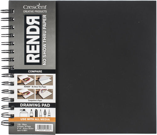 RENDR So Show Thru Lay Flat Drawing Pad 8"X8"