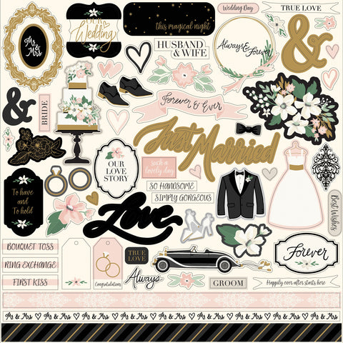 Wedding Day Cardstock Stickers 12"X12"