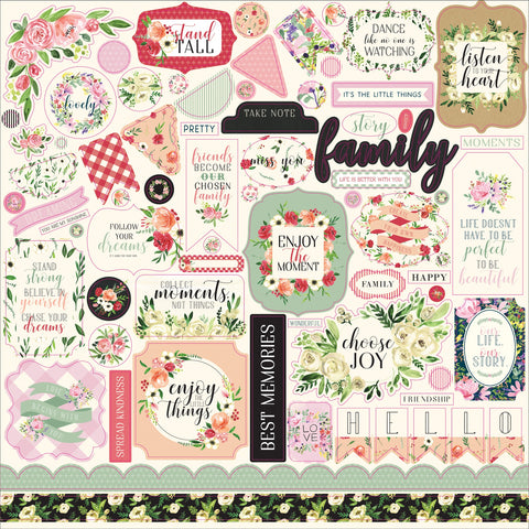 Botanical Garden Cardstock Stickers 12"X12"