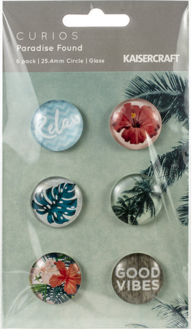 Paradise Found Adhesive Curios 6/Pkg