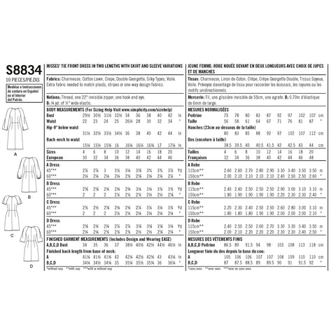 Simplicity Misses & Miss Petite Dress With Fabric Variations