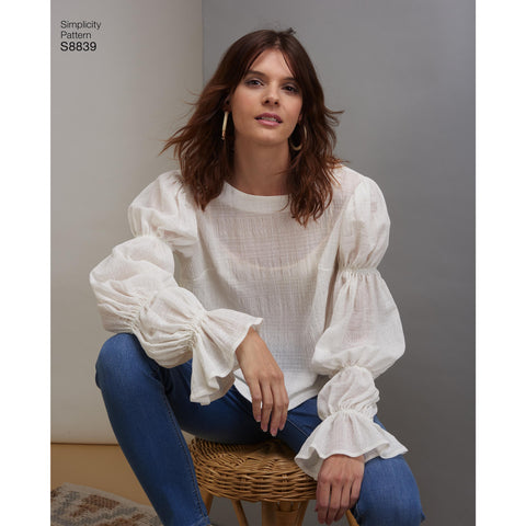 Simplicity Easy-To-Sew Misses Pullover Tunic Or Top