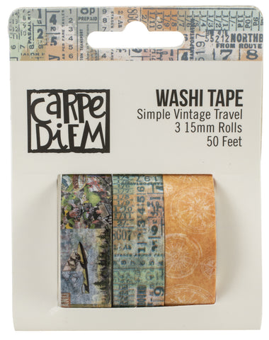 Simple Stories Simple Vintage Traveler Washi Tape 3/Pkg