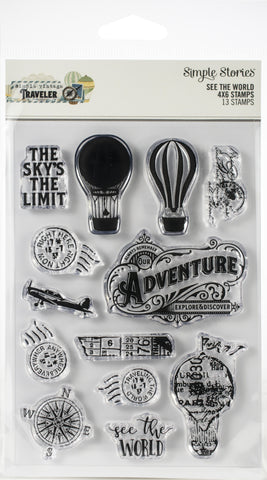 Simple Vintage Traveler Photopolymer Clear Stamps